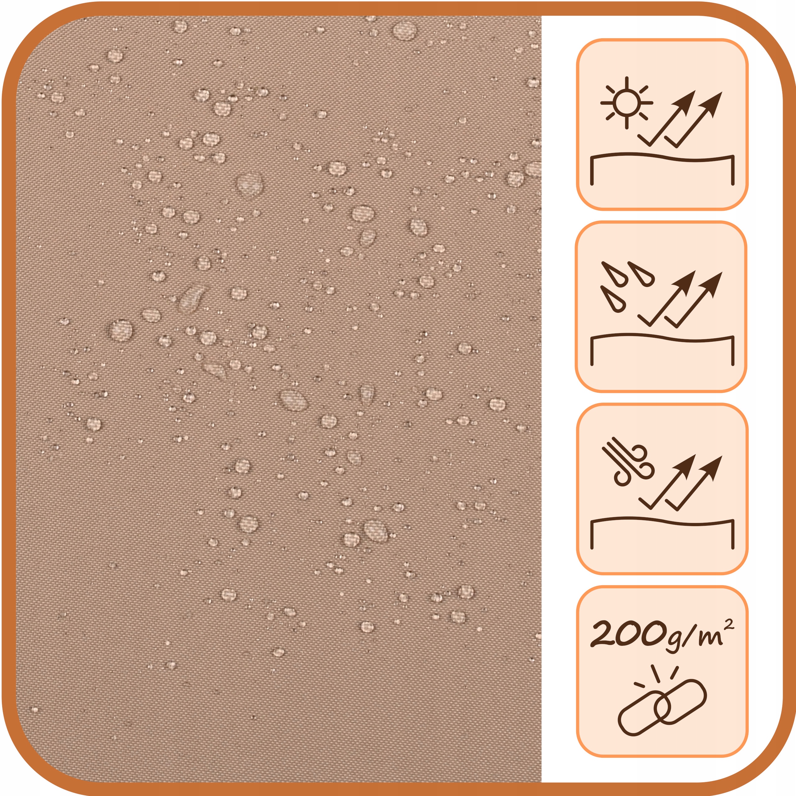 ZASŁONA TARASOWA OGRODOWA ZASŁONY TARASOWE OGRODOWE T 155x230 beżowa Producent Tess