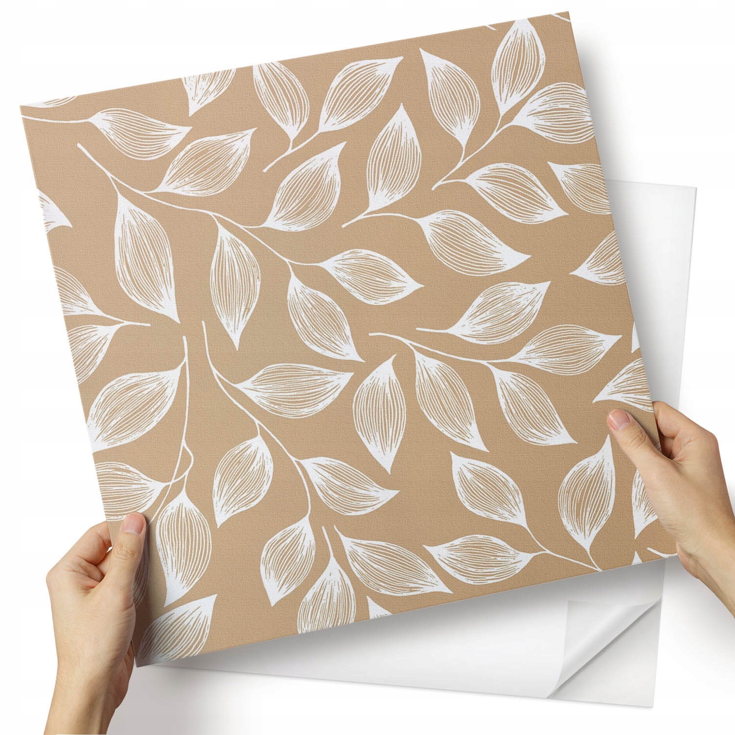 Balíček vinylových panelů Snadná montáž Vzor listů v textuře 4x50x50 cm