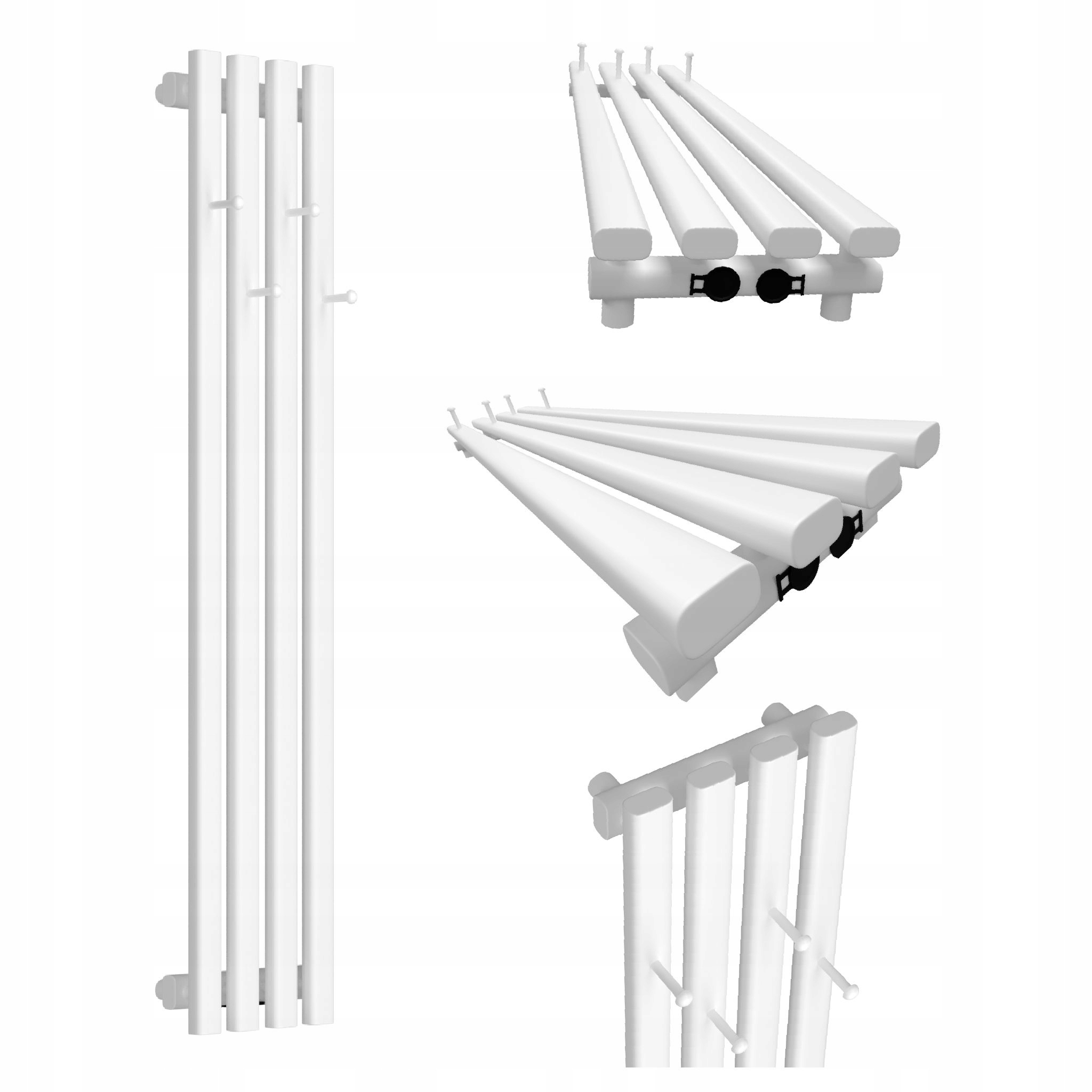 Dekorativní radiátor HORYZONT4 Hook 180x29 bílý mat