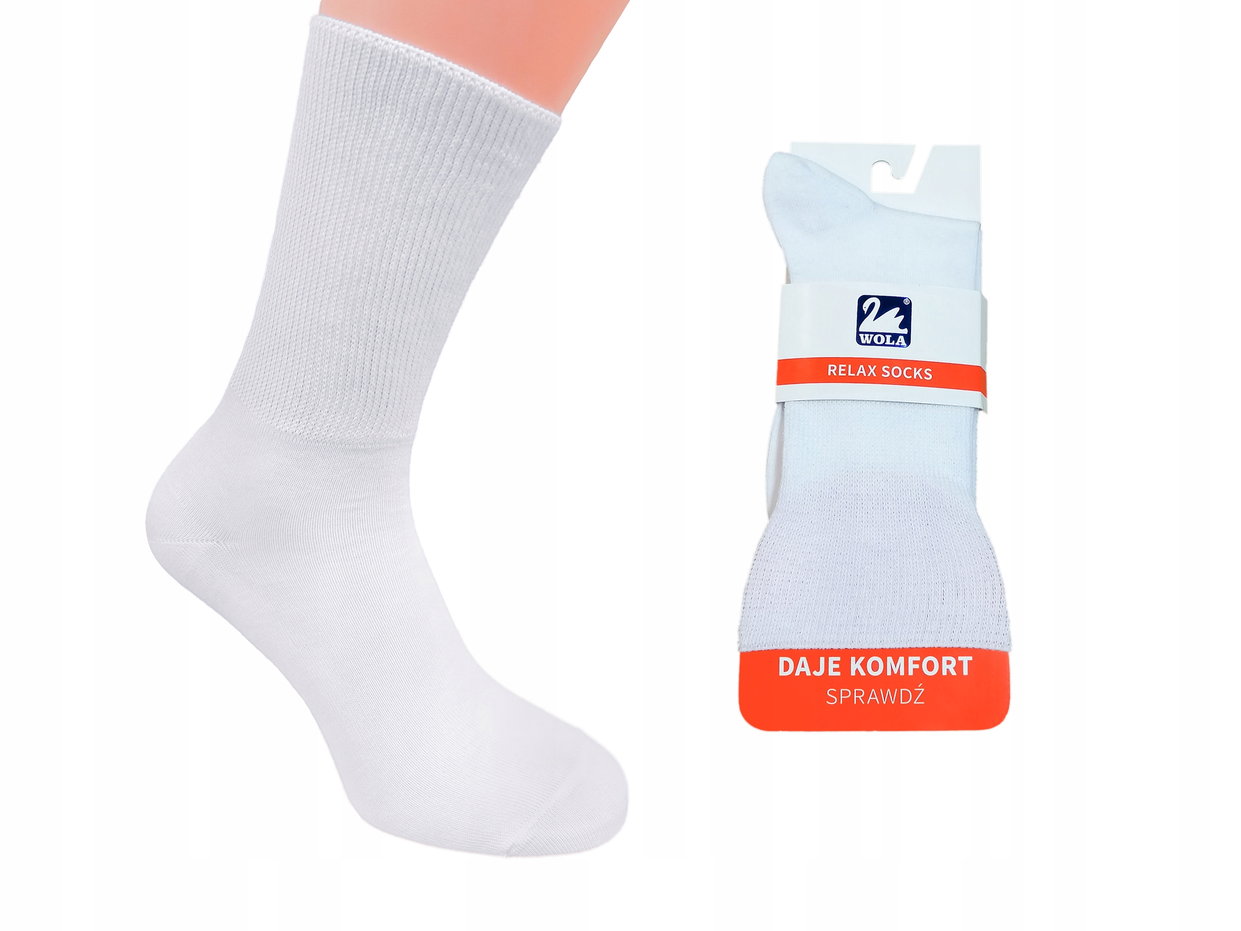

Wola skarpetki bawełniane Relax, white 05A, 39-41