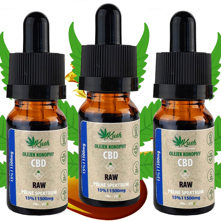 

Olejek Konopny Kush Cbd Raw 15% 4500 mg 3x 10ml