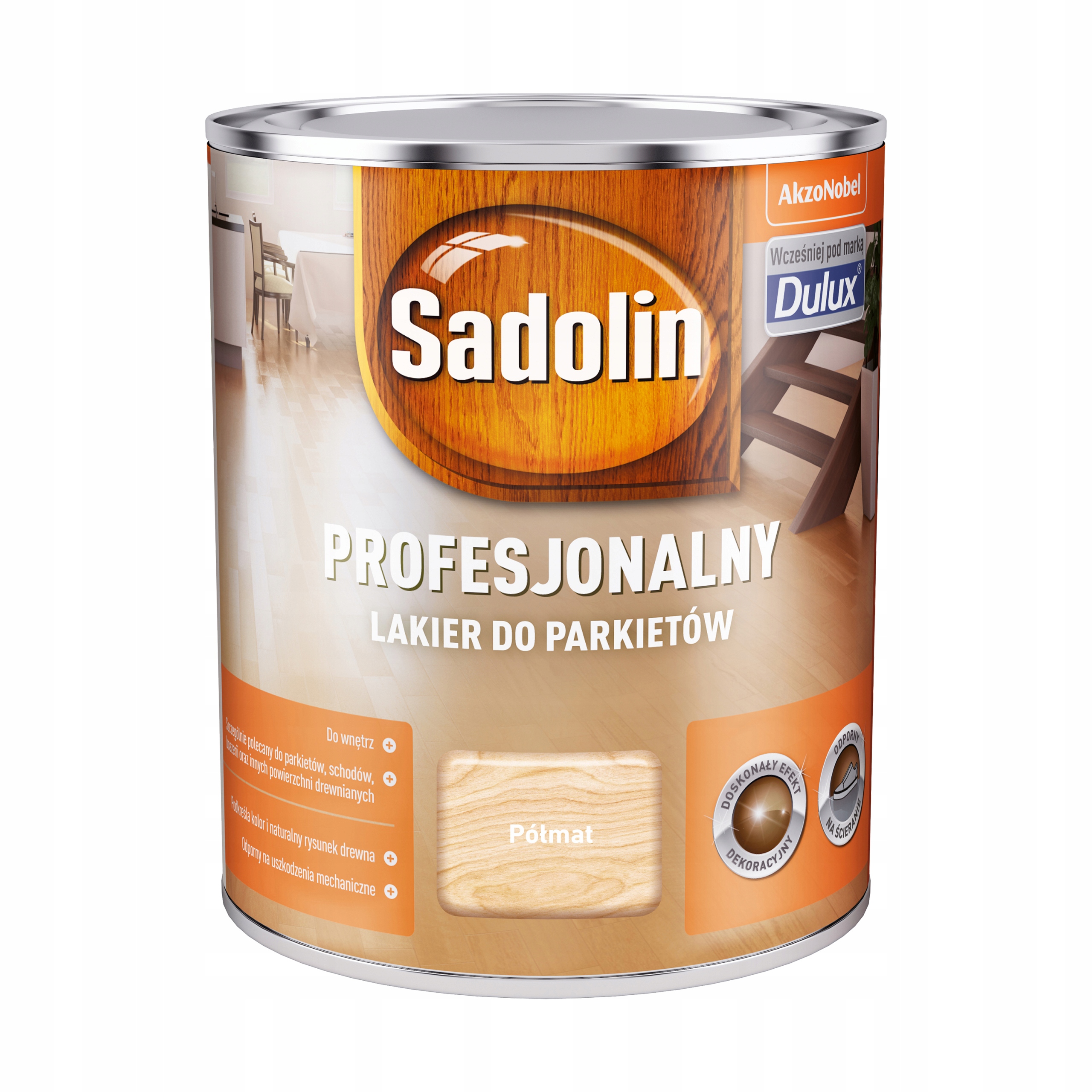 

Sadolin Lakier Profesjonalny Parkiet Półmat 0,75L