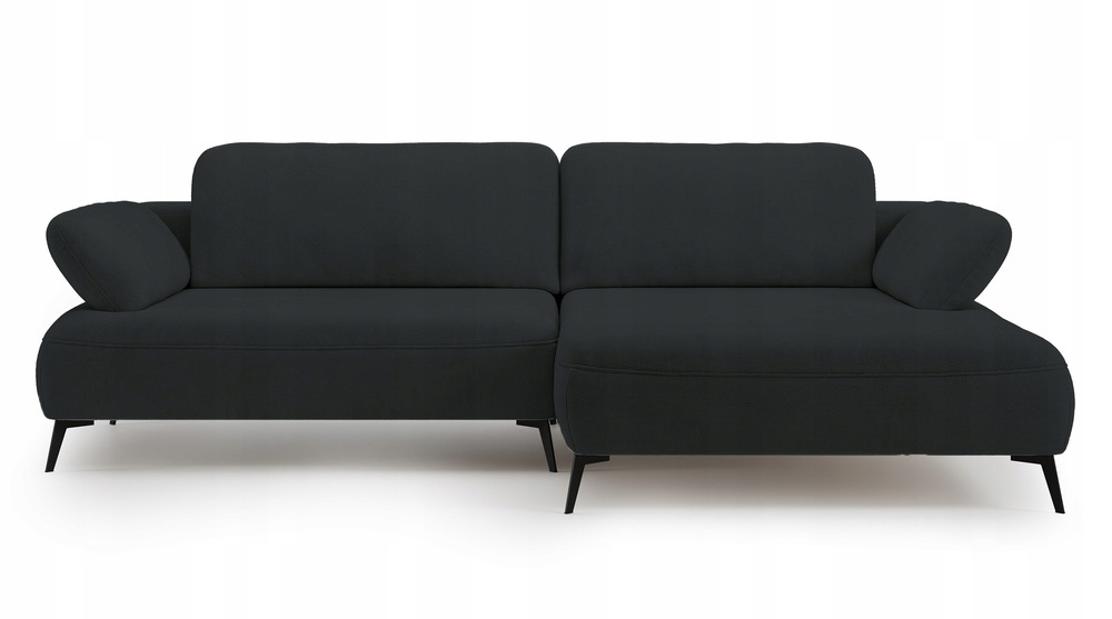 Rohová Sedací Souprava s funkcí spaní Avolla s úložným prostorem, grafitová šenilová pravá barva