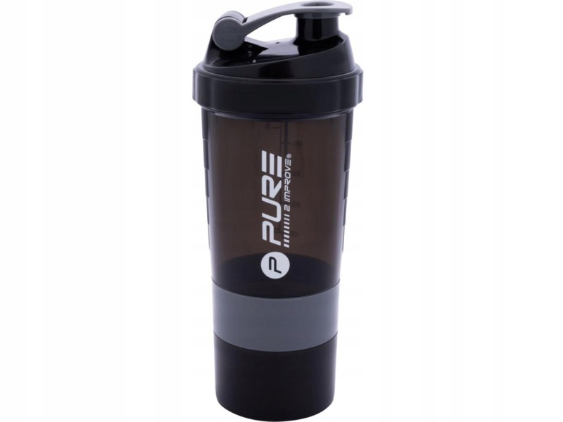 Shaker PURE2IMPROVE 7095732 Czarno-szary (500 ml)