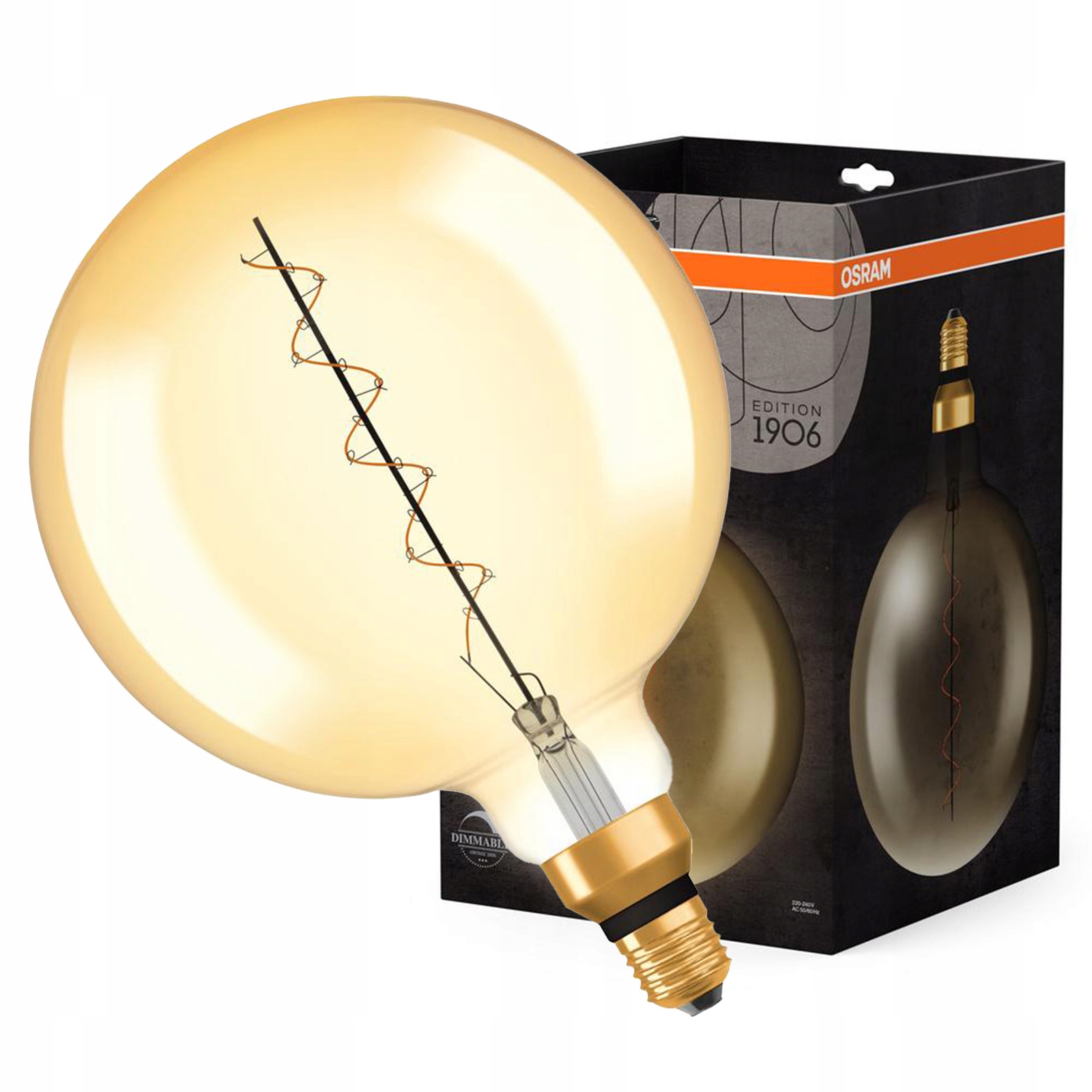 Dekorativní Led žárovka G200 Kula E27 4.8W 33W Filament Stmívatelná Vintage