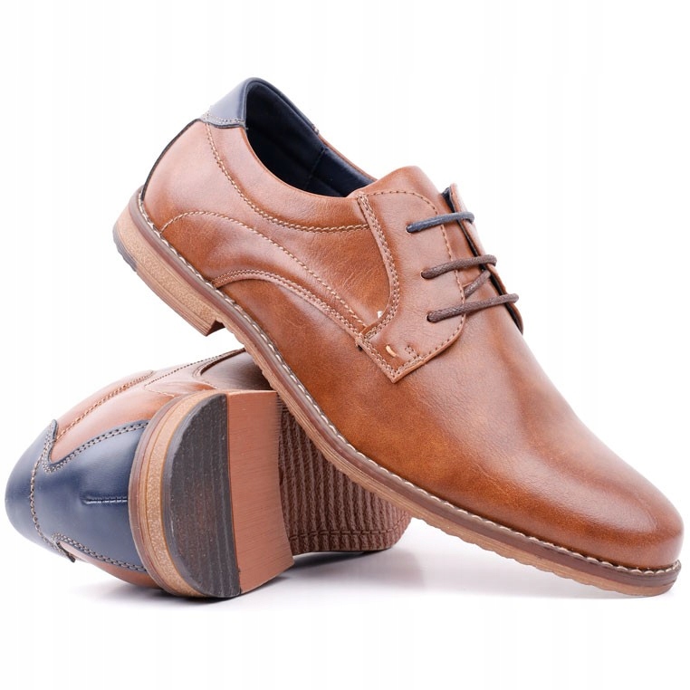 

Buty męskie wizytowe półbuty camelowe 8 Pushkin Ca