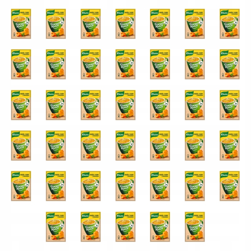 Knorr Gorący Kubek Rosół z Kury z Makaronem Zupa Instant w Proszku 12 g X40