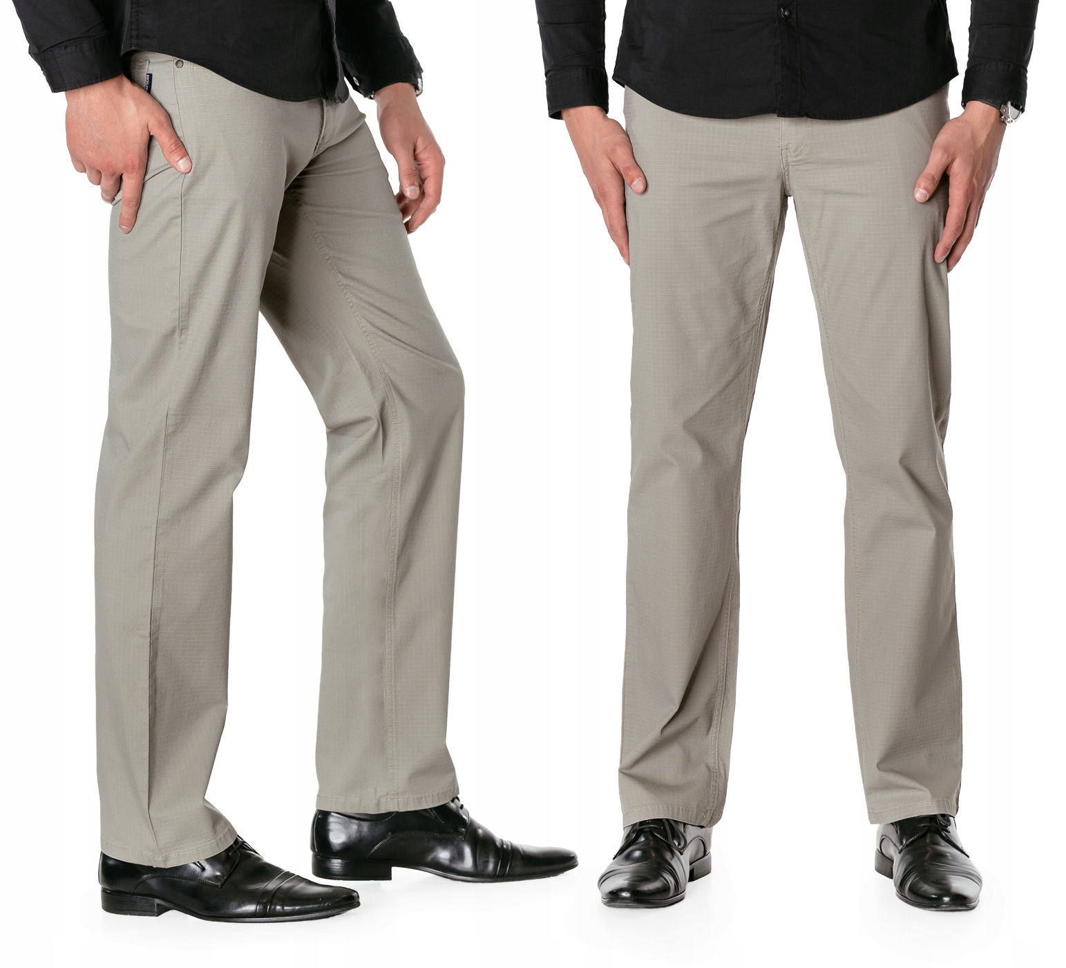 Cienkie Spodnie Męskie Bawełniane z Prostą Nogawką na Wiosnę Lato 216622 35