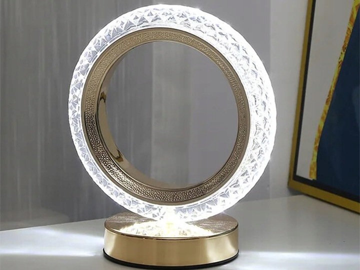 LAMPKA NOCNA STOŁOWA PIERŚCIEŃ KRYSZTAŁ LED RGB EAN (GTIN) 5907451349236