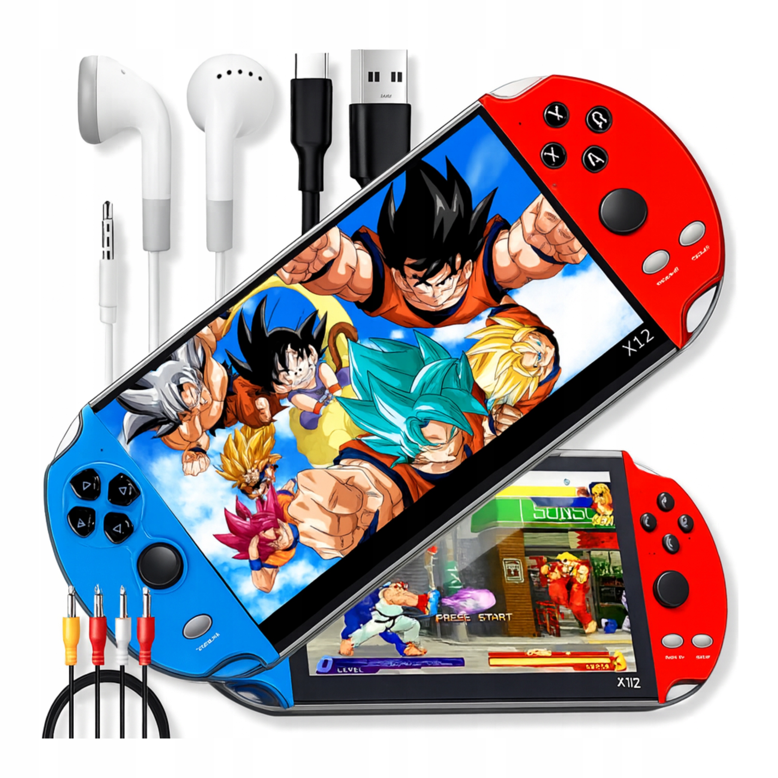 Přenosná retro konzole X12 5.1palcový 8GB displej s velkým množstvím her a možností