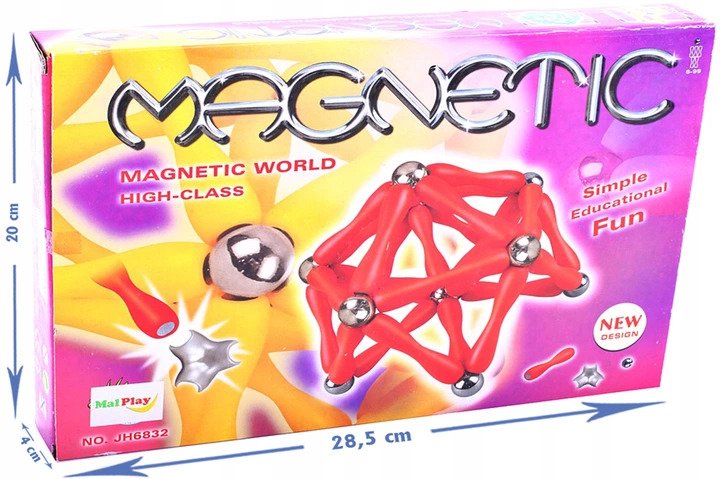KLOCKI MAGNETYCZNE UKŁADANKA 84 ELEME MAGNES KULKI Rodzaj zestaw