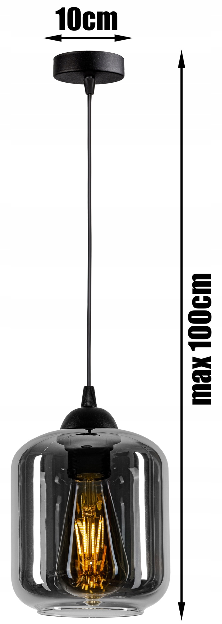 SZKLANA LAMPA WISZĄCA SUFITOWA ŻYRANDOL PLAFON LED Zasilanie sieciowe