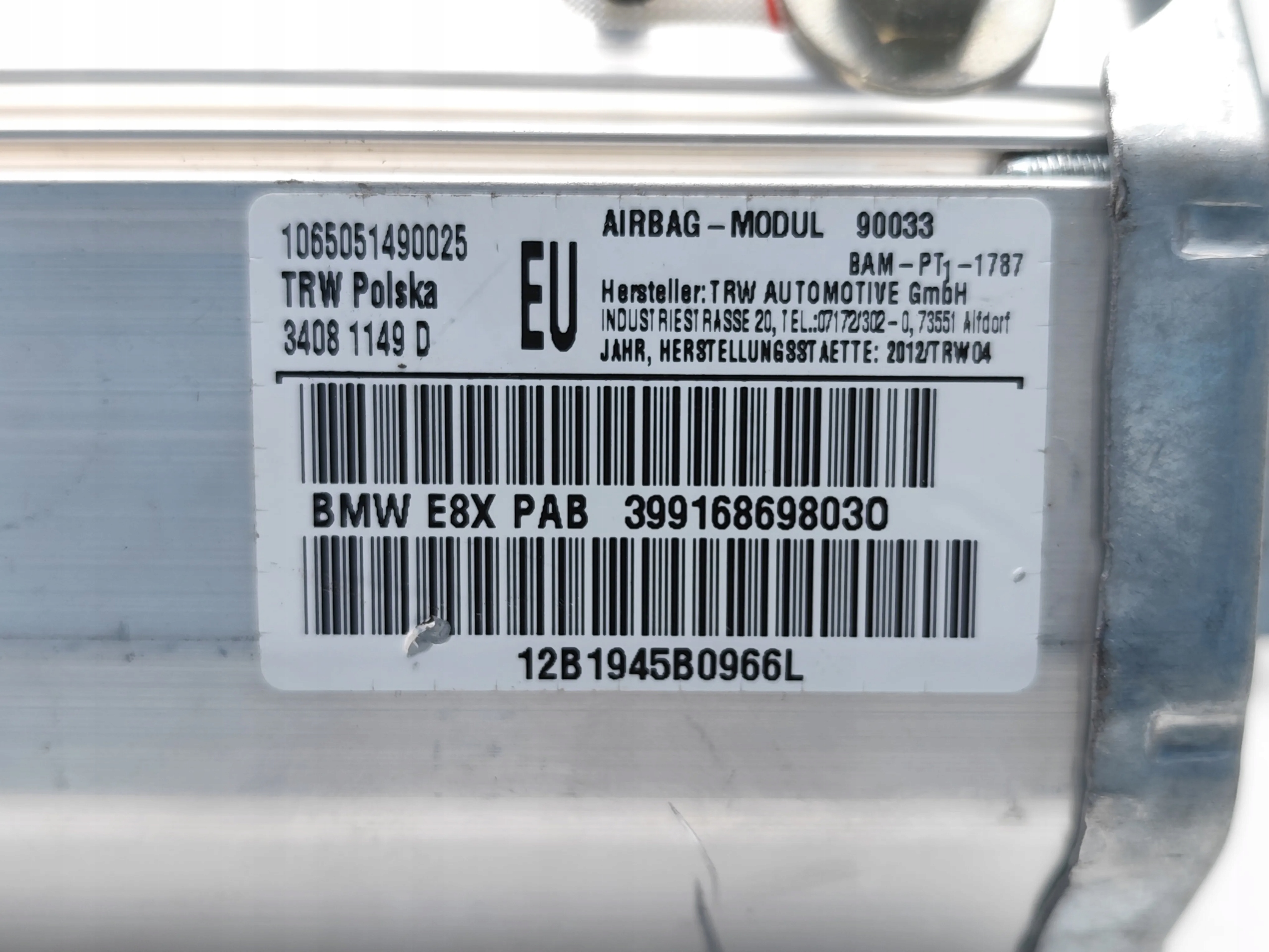 подушка безопасности пассажира BMW 1 E82 E88 399168698030