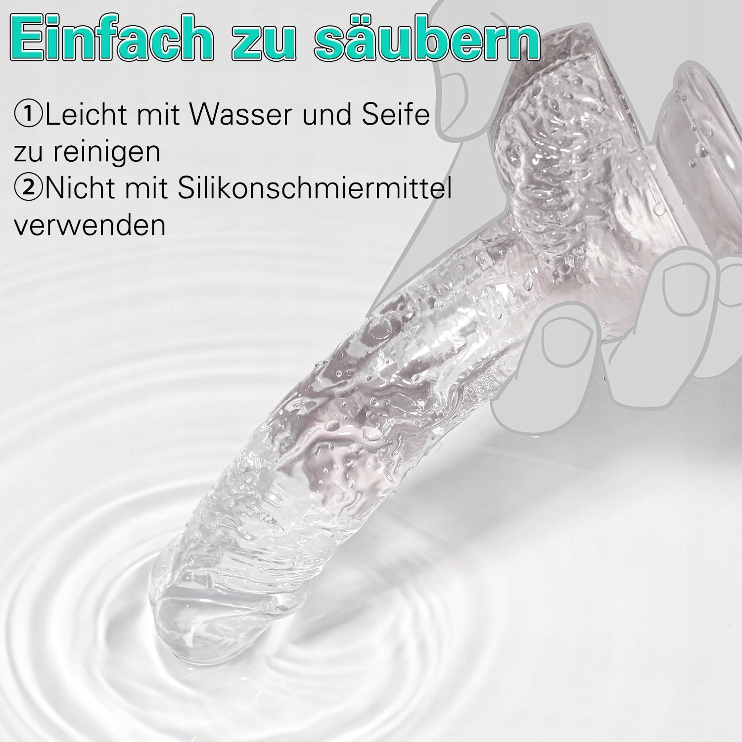 WAKELUST Realistyczny Dildo 18CM z Mocną Przyssawką Miękki Silikonowy — miniatura 5