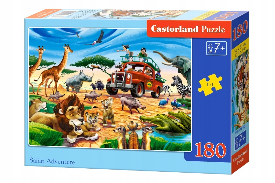 

Puzzle 180 el. Przygoda na safari Castorland