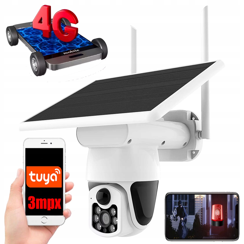 KAMERA ZEWNĘTRZNA OBROTOWA WIFI 2K 3MP 3MPX TUYA