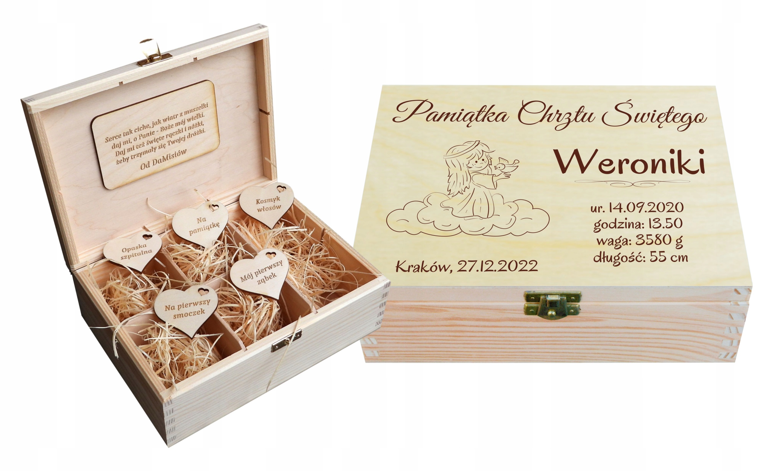 

Pudełko Wspomnień Chrzest Roczek Metryczka