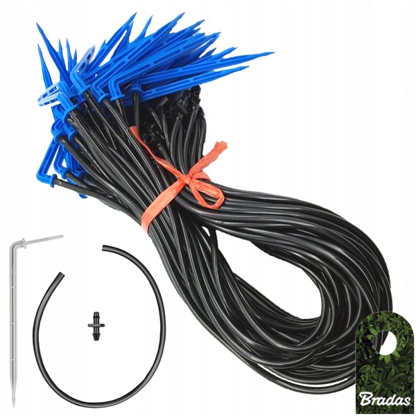 DŁUGI KROPLOWNIK PATYKOWY KĄTOWY WKŁUWKA WĘŻYK BRADAS DO NAWODNIENIA X 20