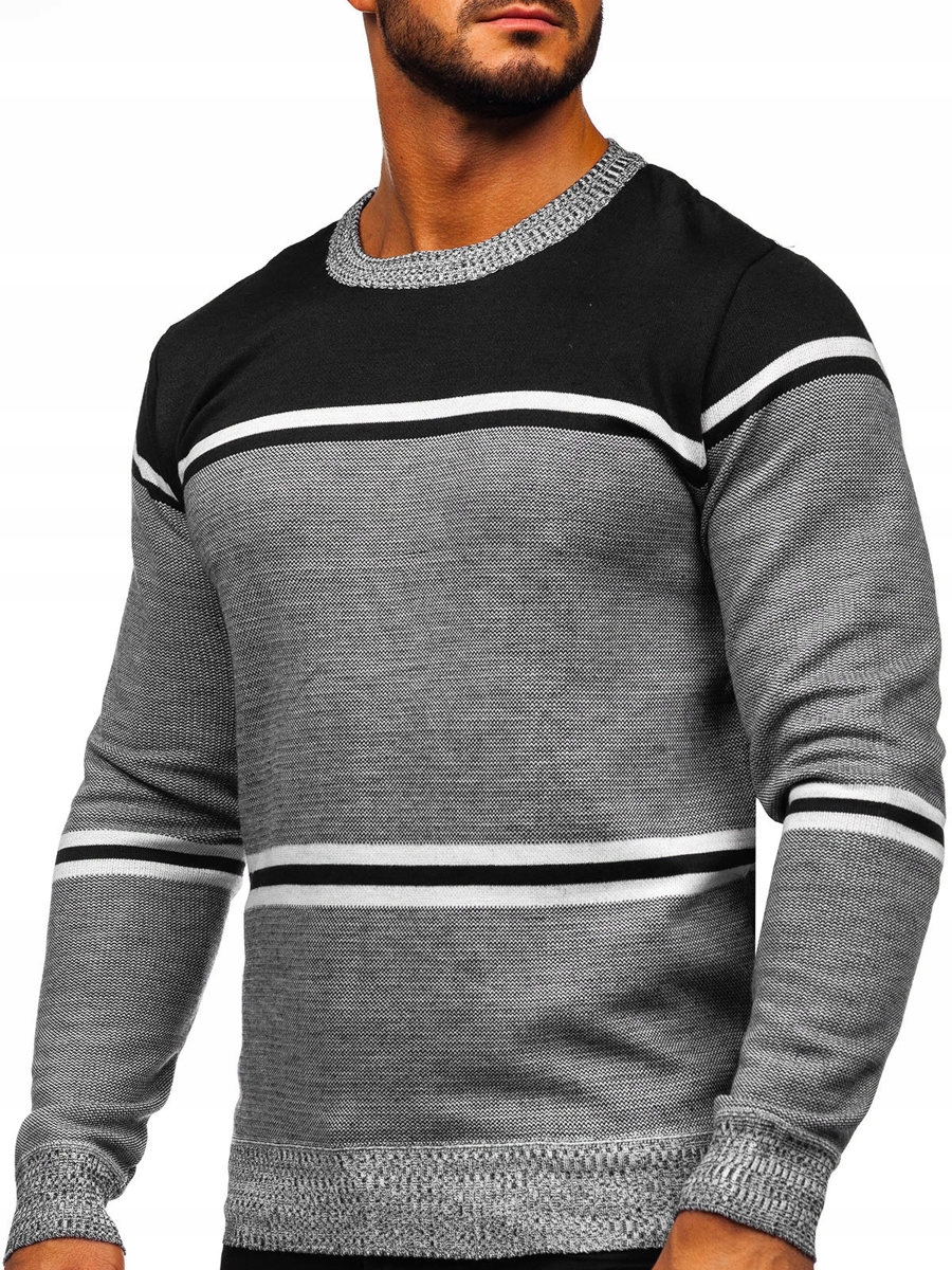 

Sweter Męski Klasyczny Czarny 6300 Denley_l