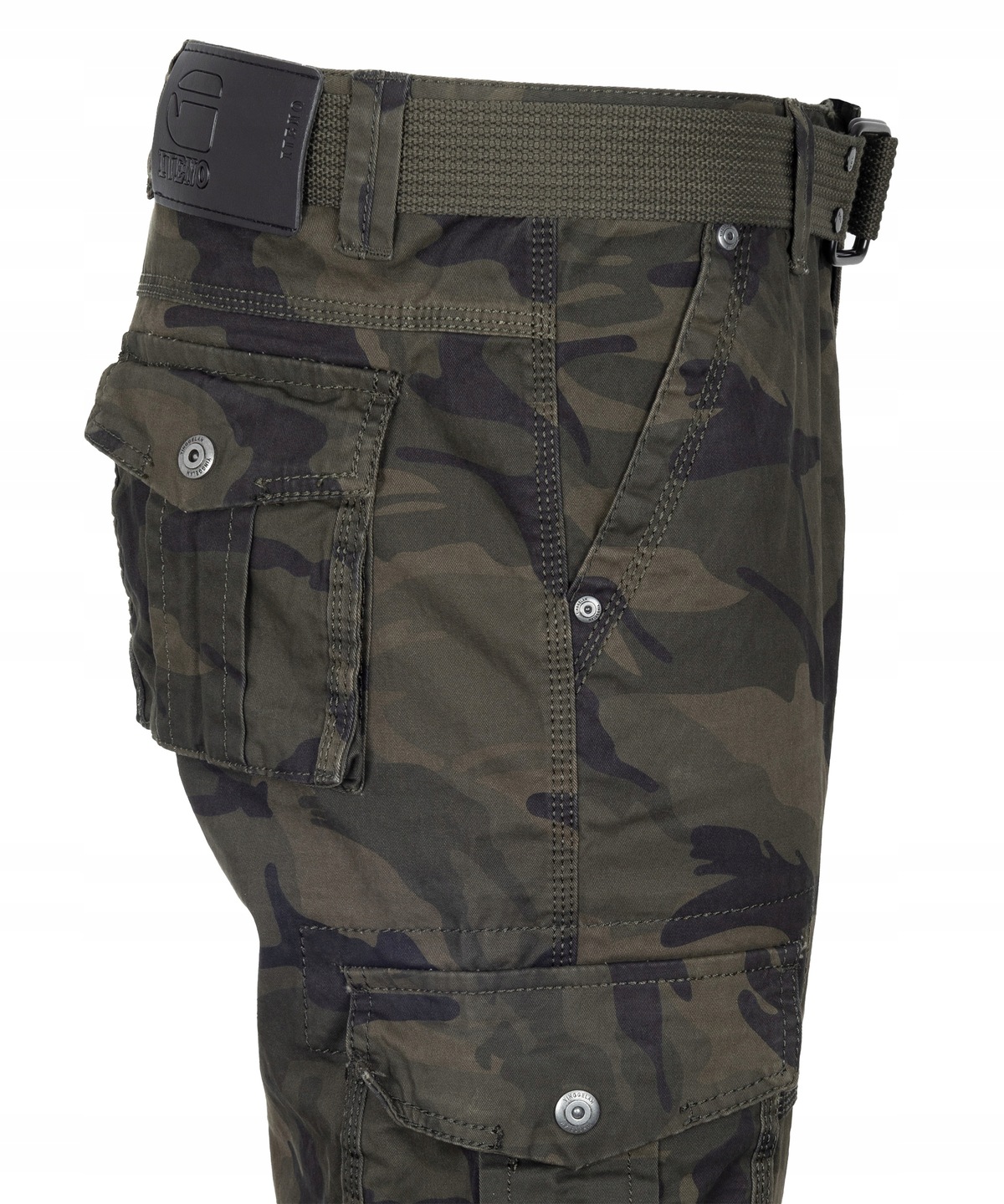 Pánské maskáčový bavlněné klasické kalhoty s kapsami Pásek W33 86-88 cm