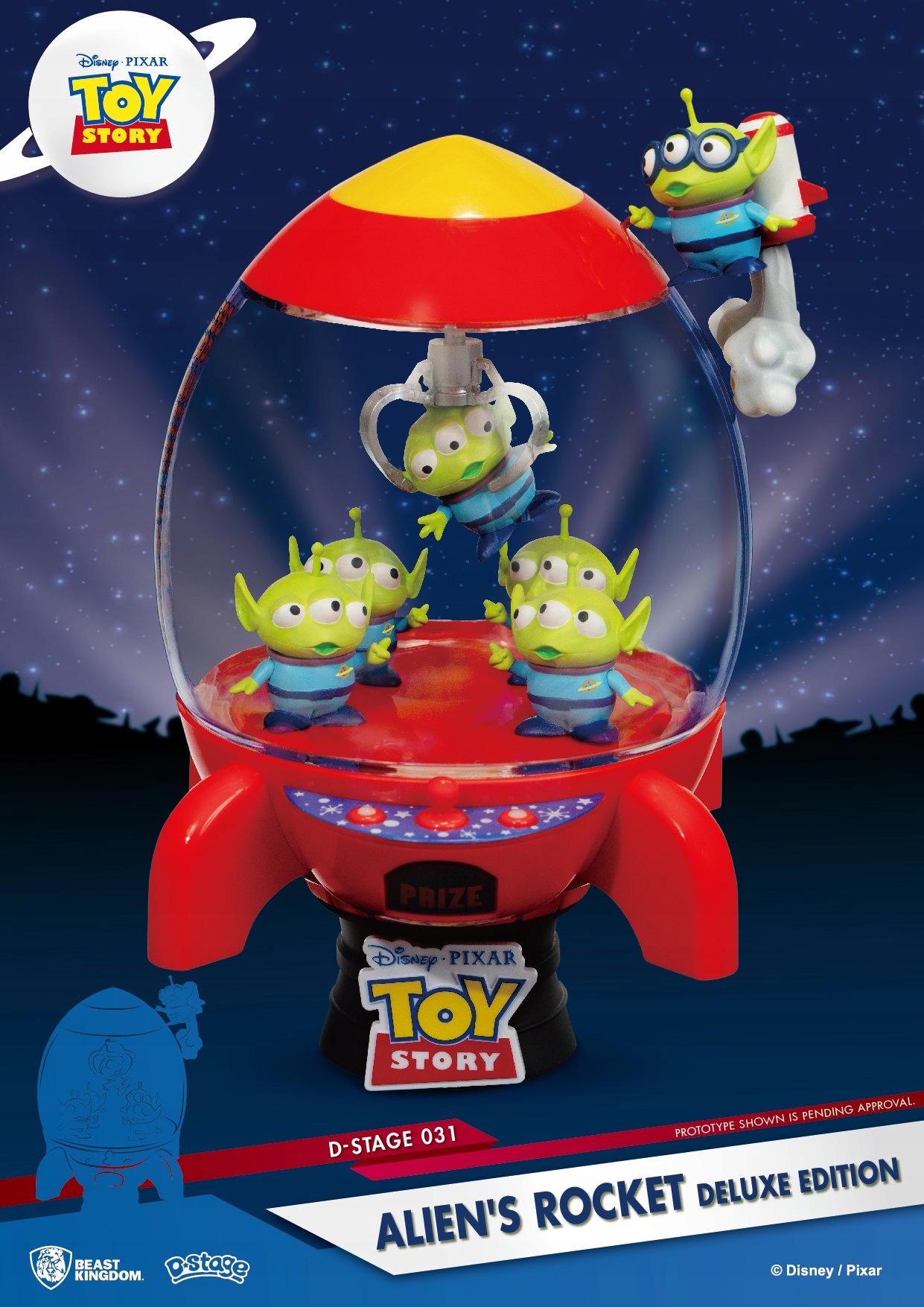 Toy Story Mimozemská raketa „Deluxe Edition“ Diorama D-Stage 15 cm