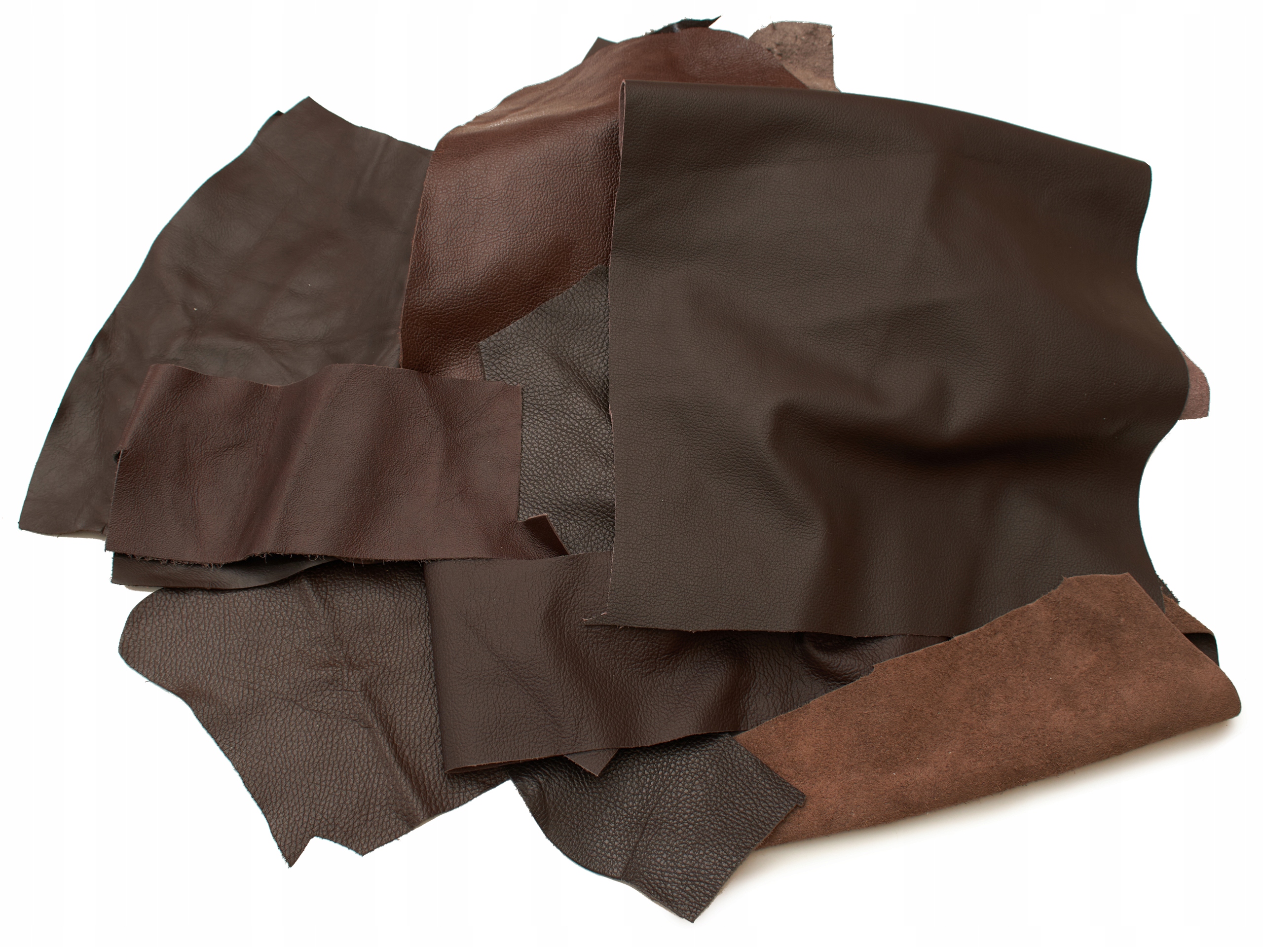 

Skóra Brązowa Ciemna Licowa Duże Kwałki Varius