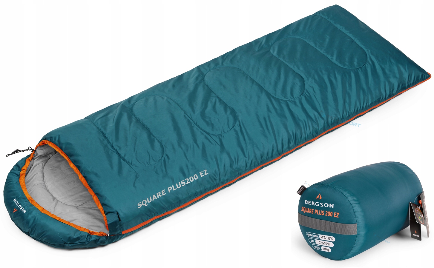 Markowy Śpiwór 2W1 Bergson Square Plus Ez 200 Do -1st!