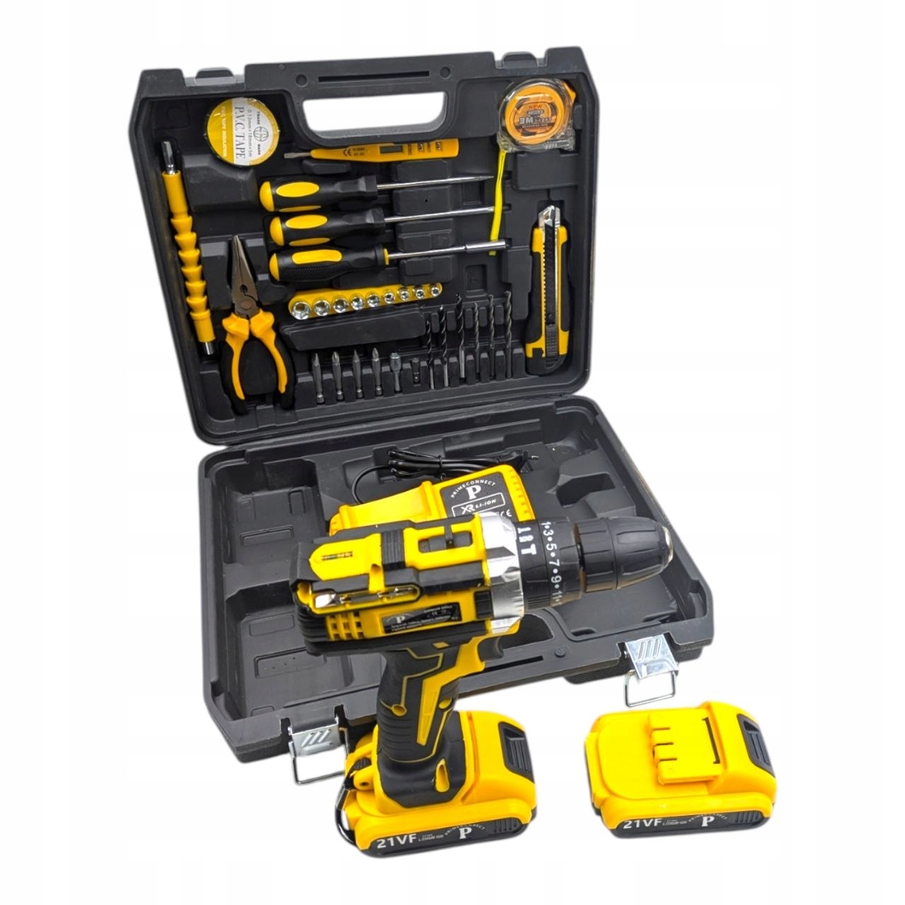 Aku Šroubovák 21V 2 Akumulátory Velká Sada