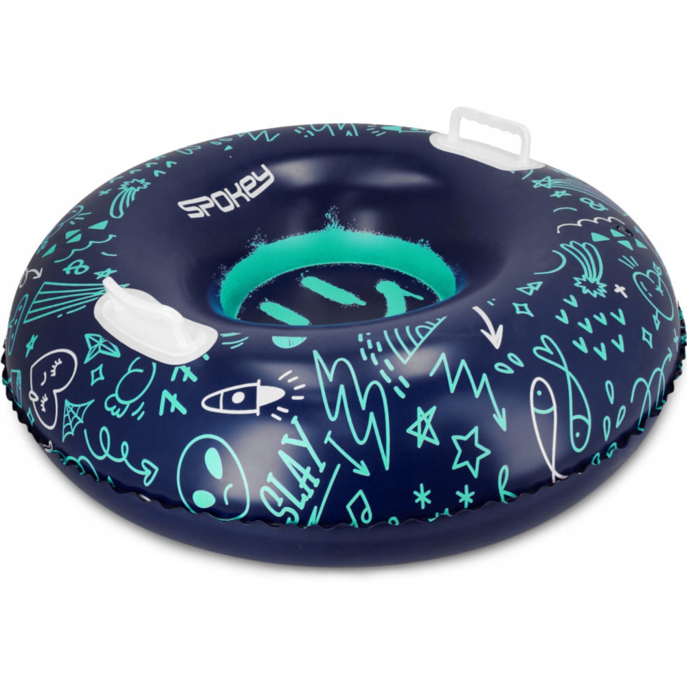 Spokey Dmuchany Ślizgacz Śnieżny Ślizg Koło Z Dwoma Uchwytami 86cm