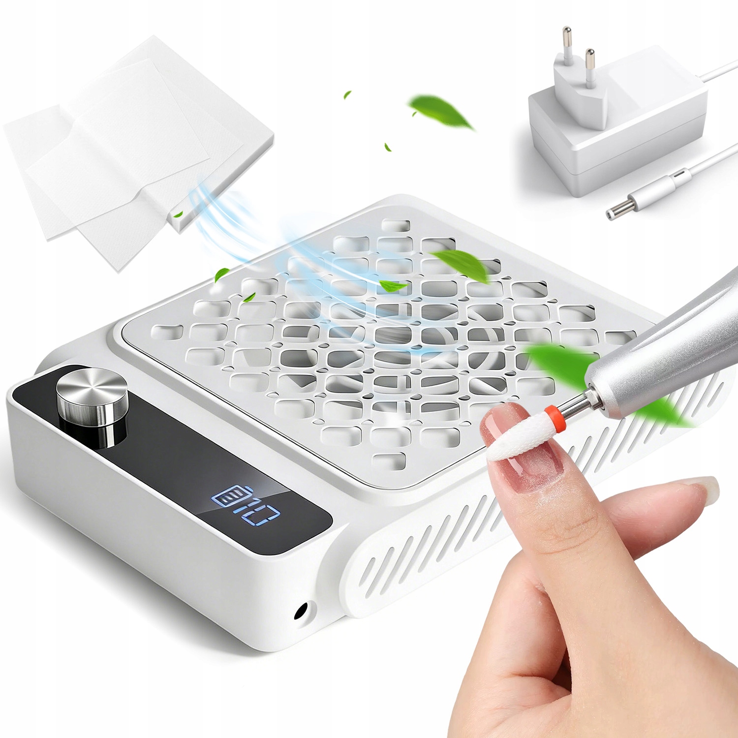 Odsávačka Prachu Na Nehty Frézky Kazetový Filtr 10 Rychlostí Filtr