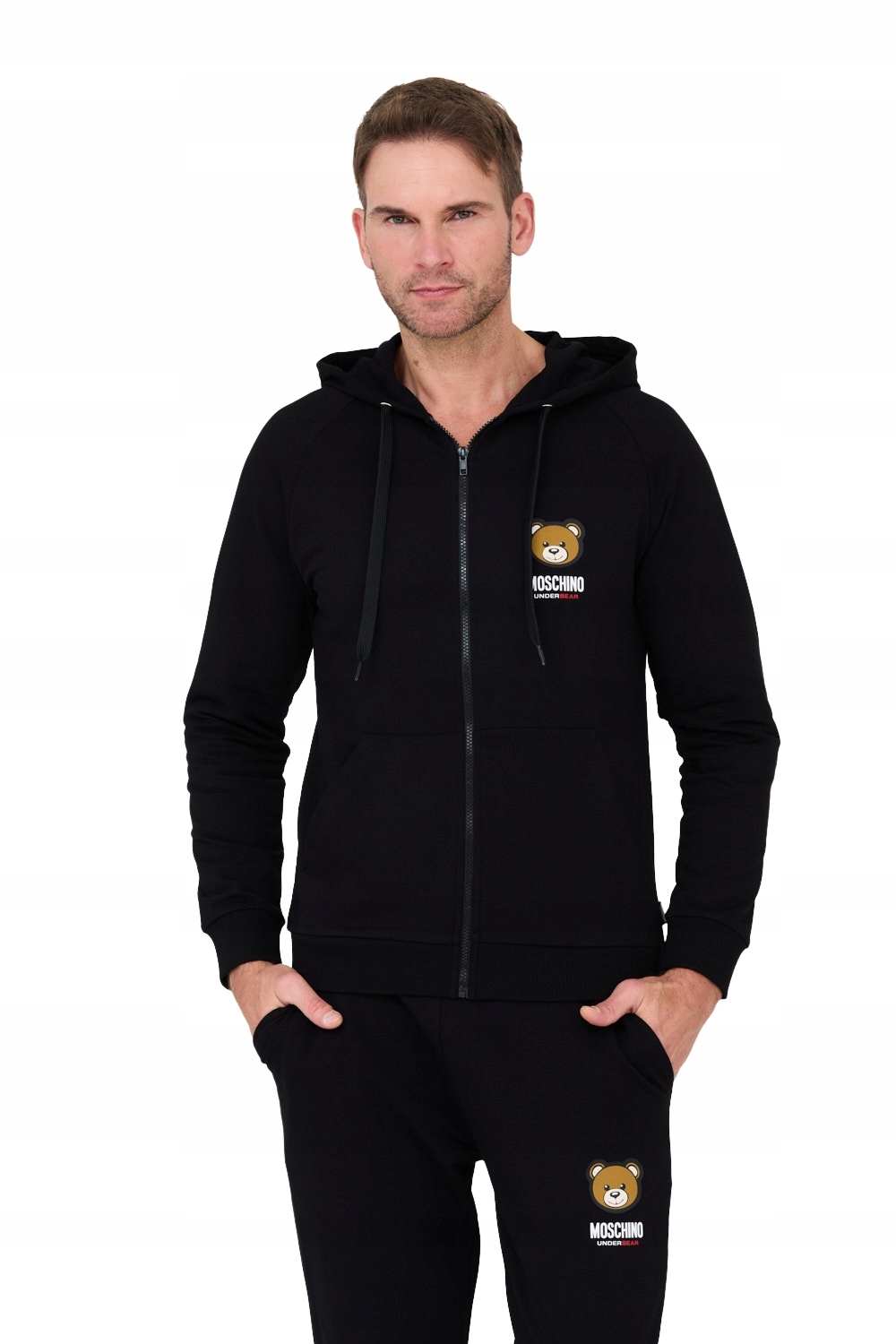 Moschino Černá mikina s kapucí S
