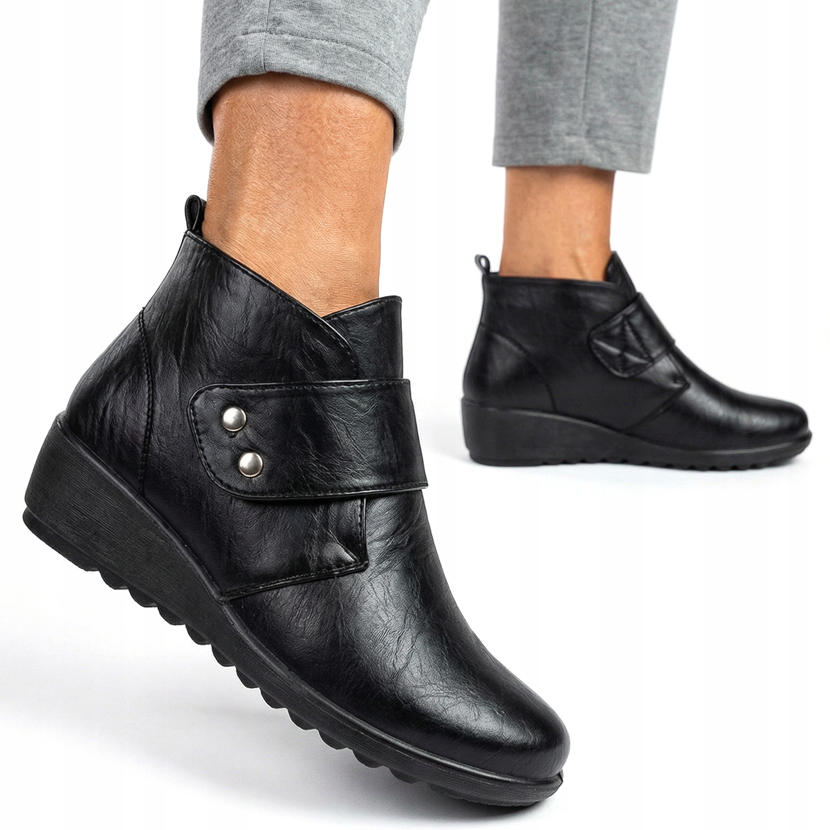 Kotníkové Boty Zateplené lehké kotníkové boty Tegośc H pohodlné Suchý Zip Wojtyłko 38