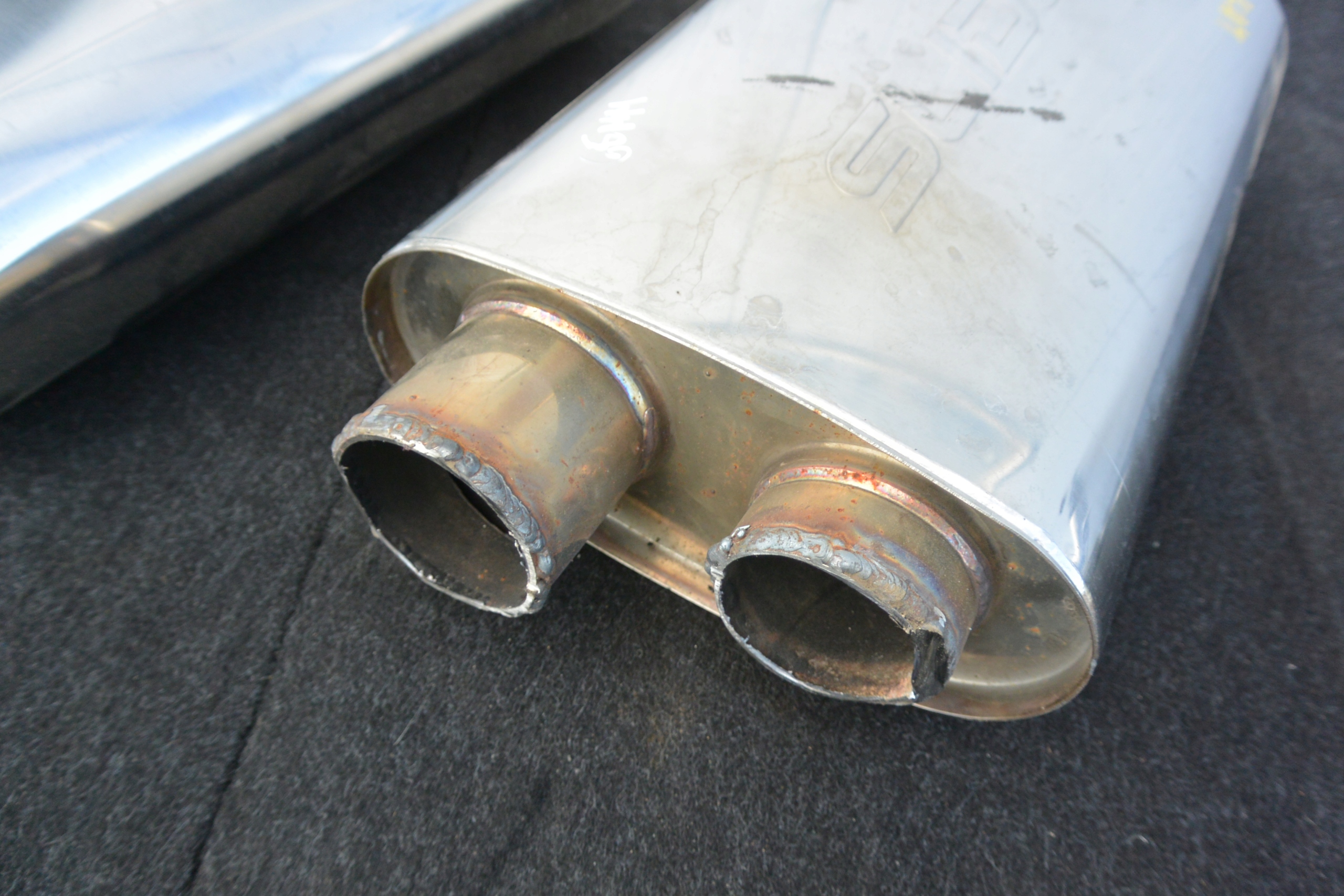 muffler, exhaust central SLIDE 63,5MM 304SS 350MM