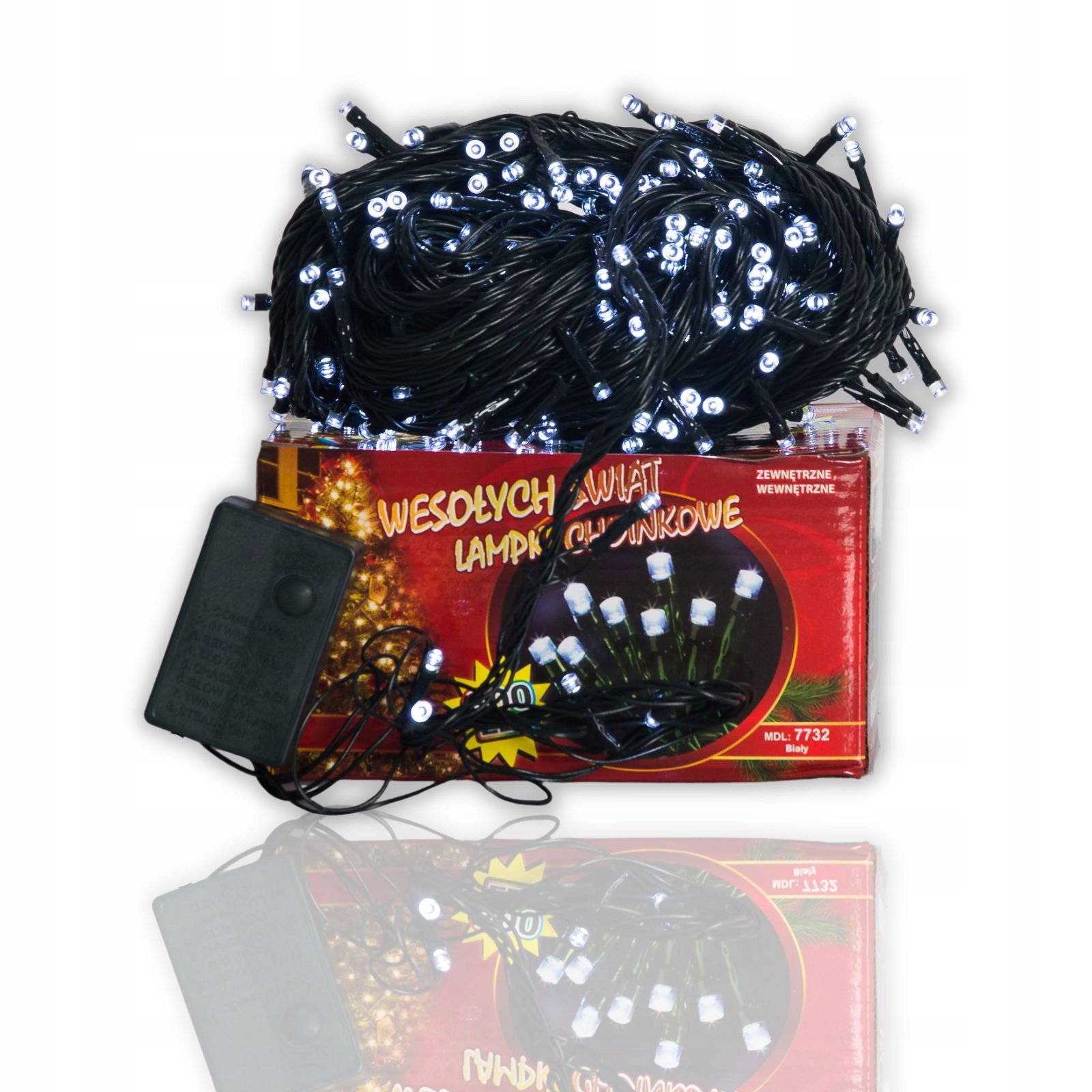 

Lampki choinkowe Led 200 lampek 15m Biały-Zimny