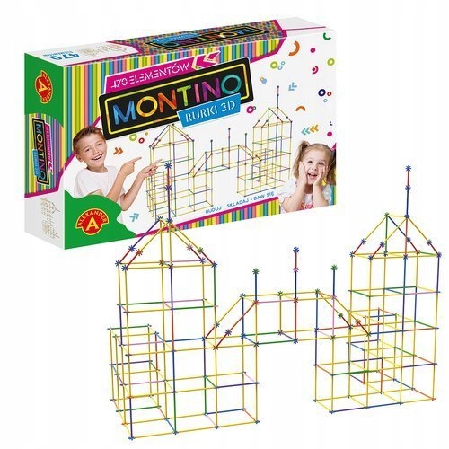 MONTINO 470 KLOCKI 3D RURKI SŁOMKI ALEXANDER Wiek dziecka 5 lat +