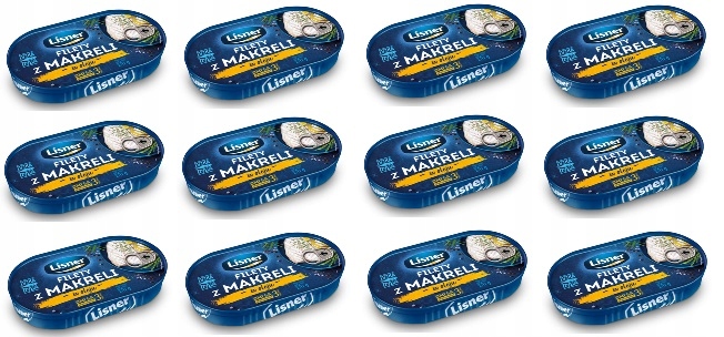12x 170g Lisner Filety z makreli w oleju Karton