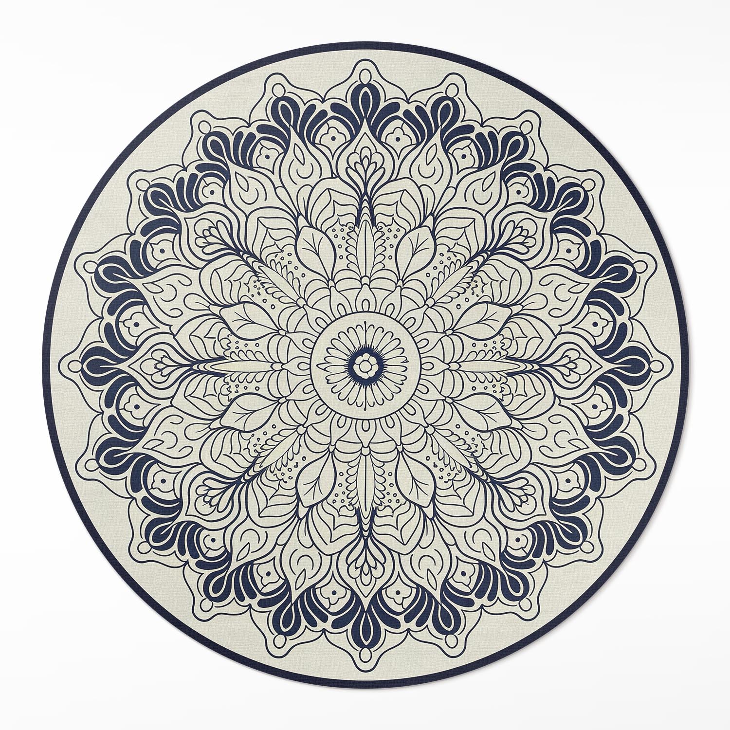 Vnútorný dekoratívny okrúhly koberec s potlačou Harmónia mandaly ⌀ 100 cm