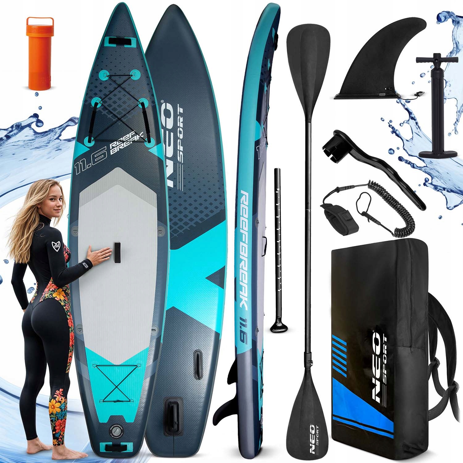 Sup Deska Na Plavání Nafukovací Stand Up Paddle 350 cm Příslušenství Set