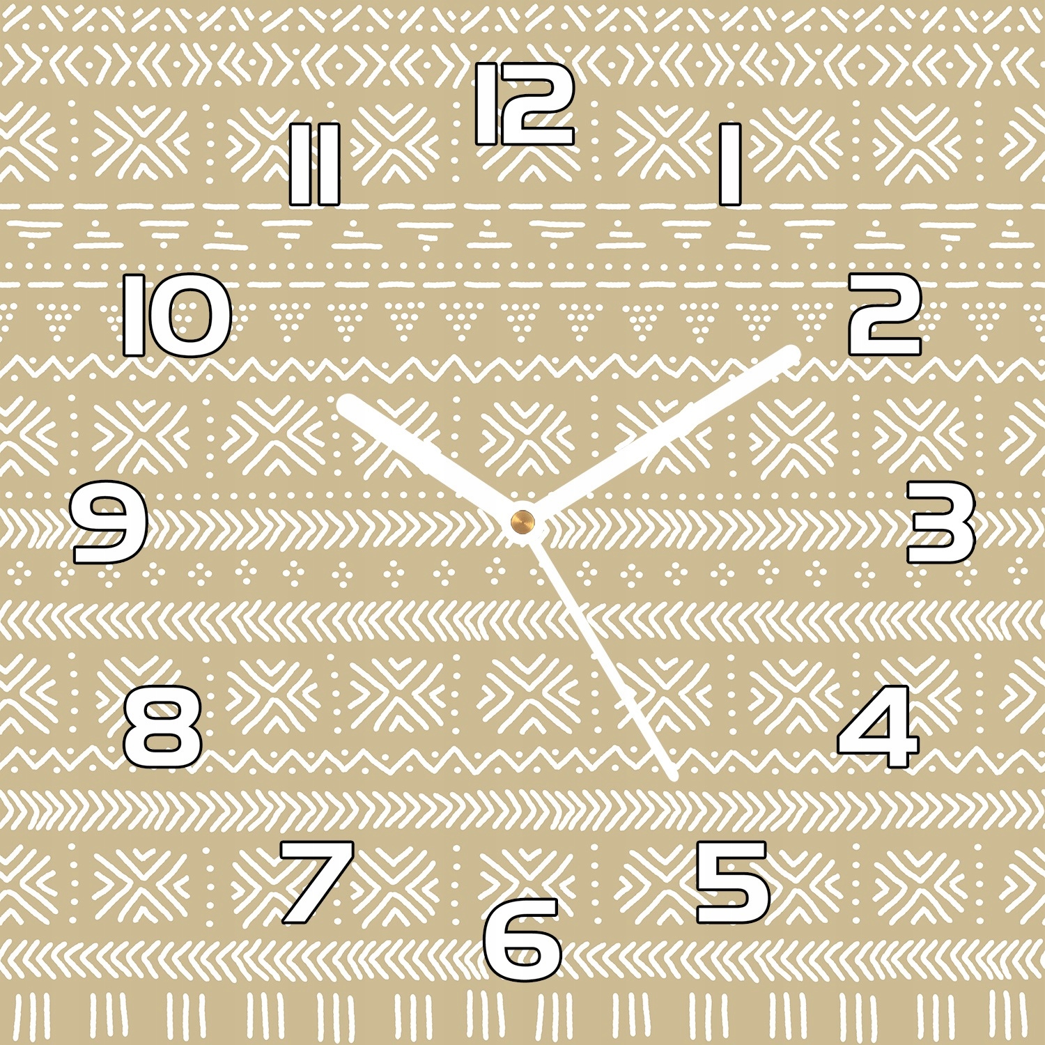 

Zegar na szkle hartowanym Żółty kształt 30x30 cm