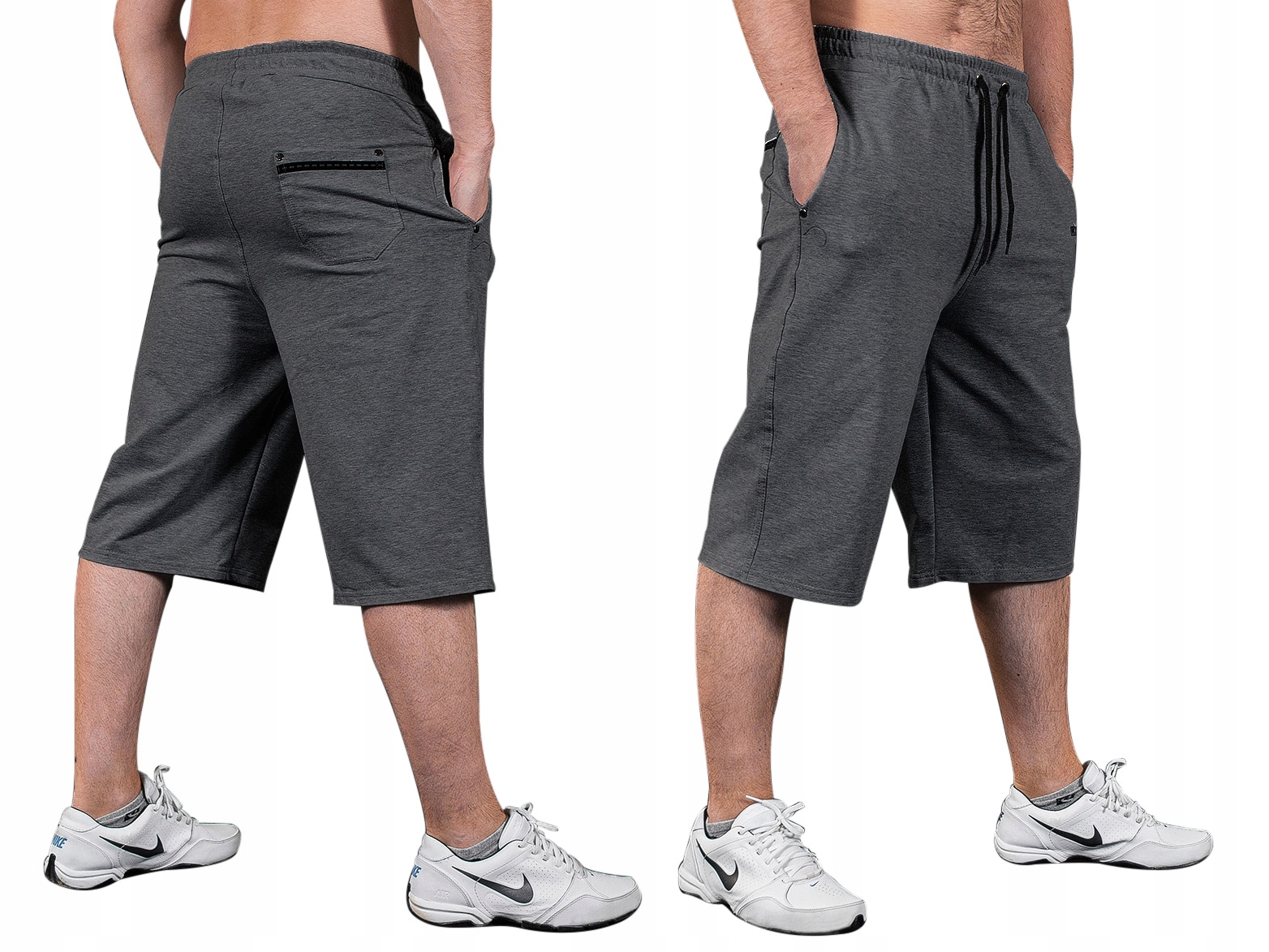 

Krótkie Spodenki Dresowe Męskie Wxm 3/4 XL antracy