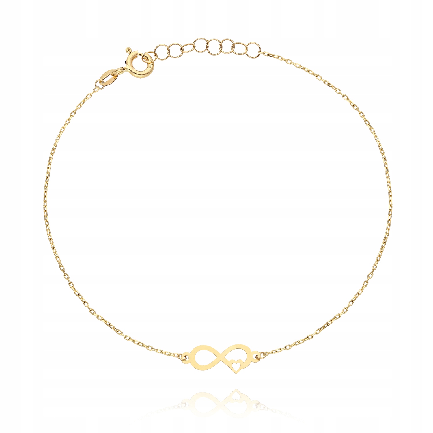 Zlatý náramek nekonečno Pr. 585 Gravírování