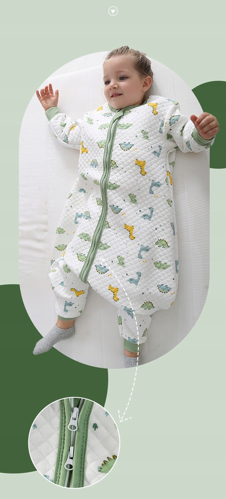 ŚPIWÓR NIEMOWLĘCY Z NOGAWKAMI DŁUGI RĘKAW 80 Rozmiar 80