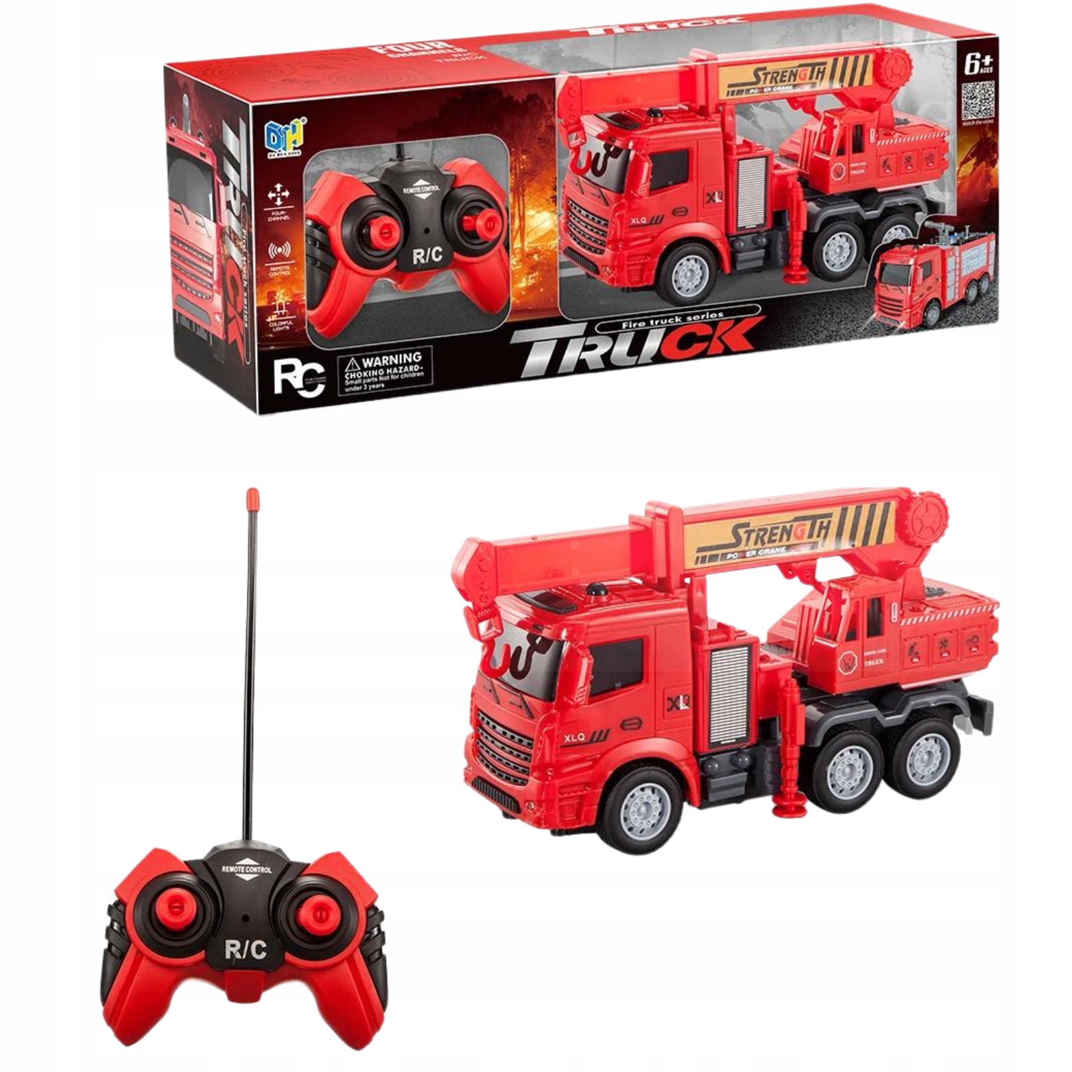 WÓZ STRAŻACKI ZDALNIE STEROWANY STRAŻ POŻARNA ZWYŻKA CIĘŻARÓWKA POJAZD RC Bohater brak