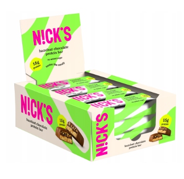 Nicks Protein Bar Hazelnut Chocolate 50g x 12 sztuk