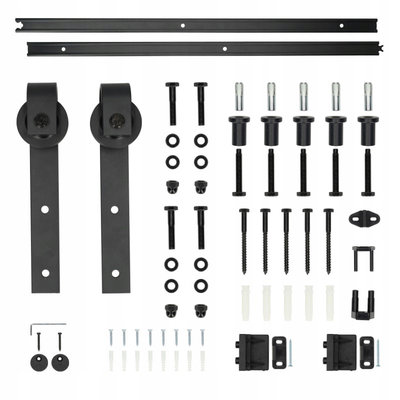 Sada kování pro posuvné dveře 2 m 1 dveře Loft černá BDH121
