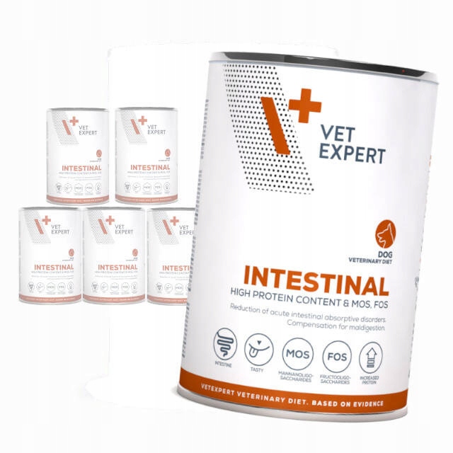 Levně Vet Expert Intestinal Vlhké Krmivo veterinární pro psa s jehněčím masem 6x400 g