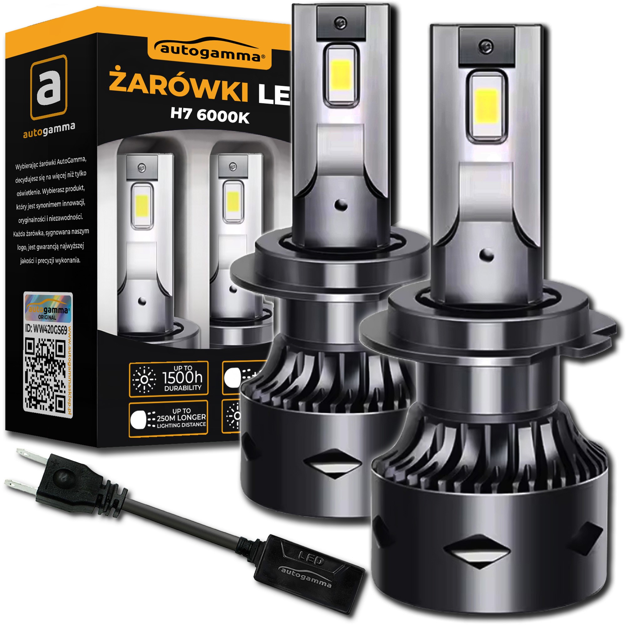 Led žárovky H7 Výkonné 20000LM 6000K Led Cree 100W Sada 2 ks