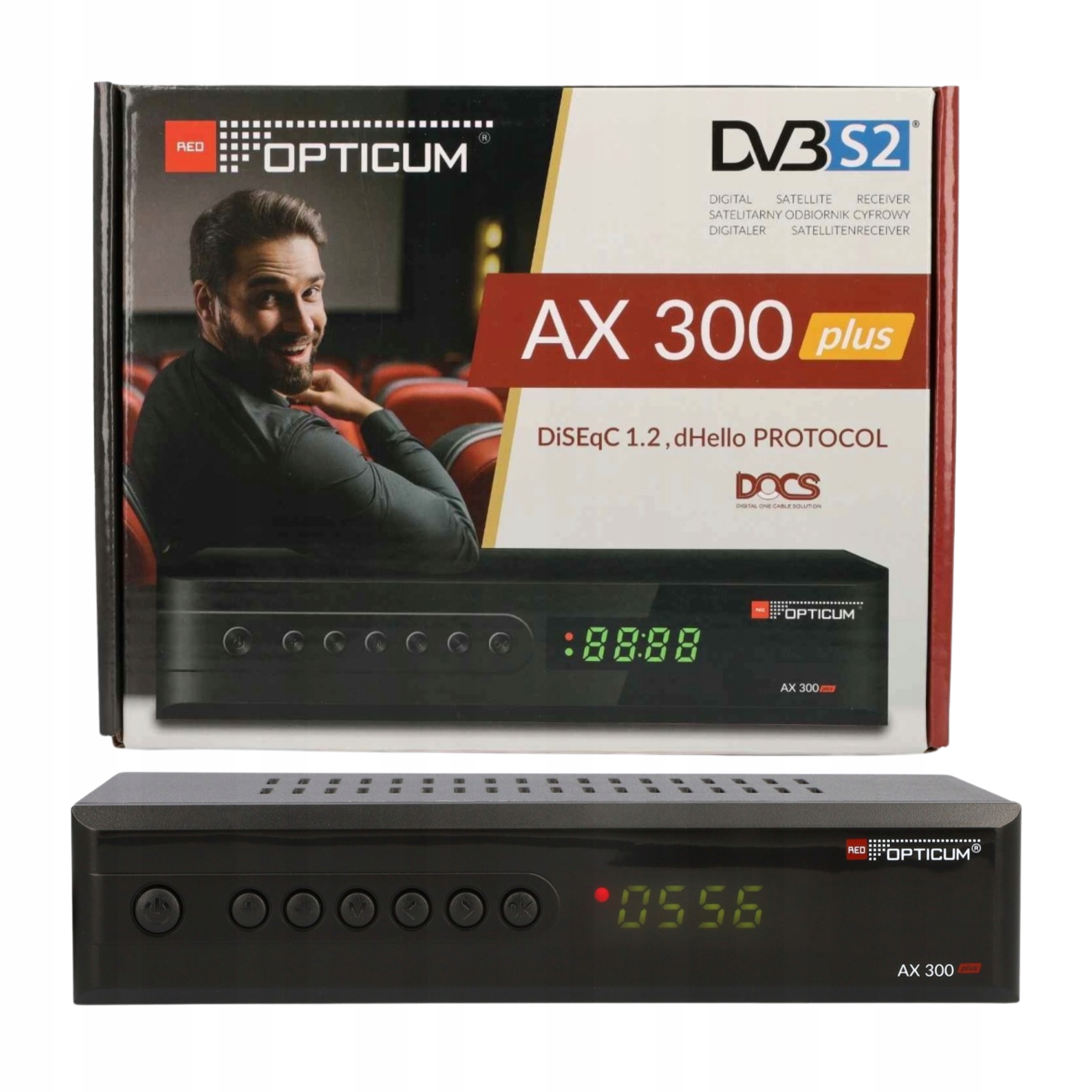 Tuner sat dekoder DVB-S/S2 FTA Opticum HD AX-300 +