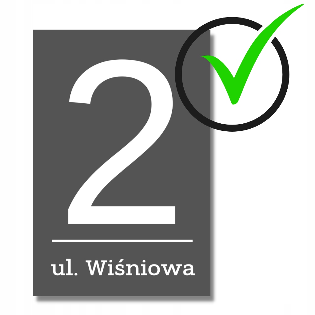 GRAFITOWA DUŻA TABLICZKA NUMER DOMU ADRESOWA DRUK UV ADRES 30x45CM ANTRACYT Kod producenta TABLICA Z NAZWĄ ULICY NUMER NA DOM OGRODZENIE