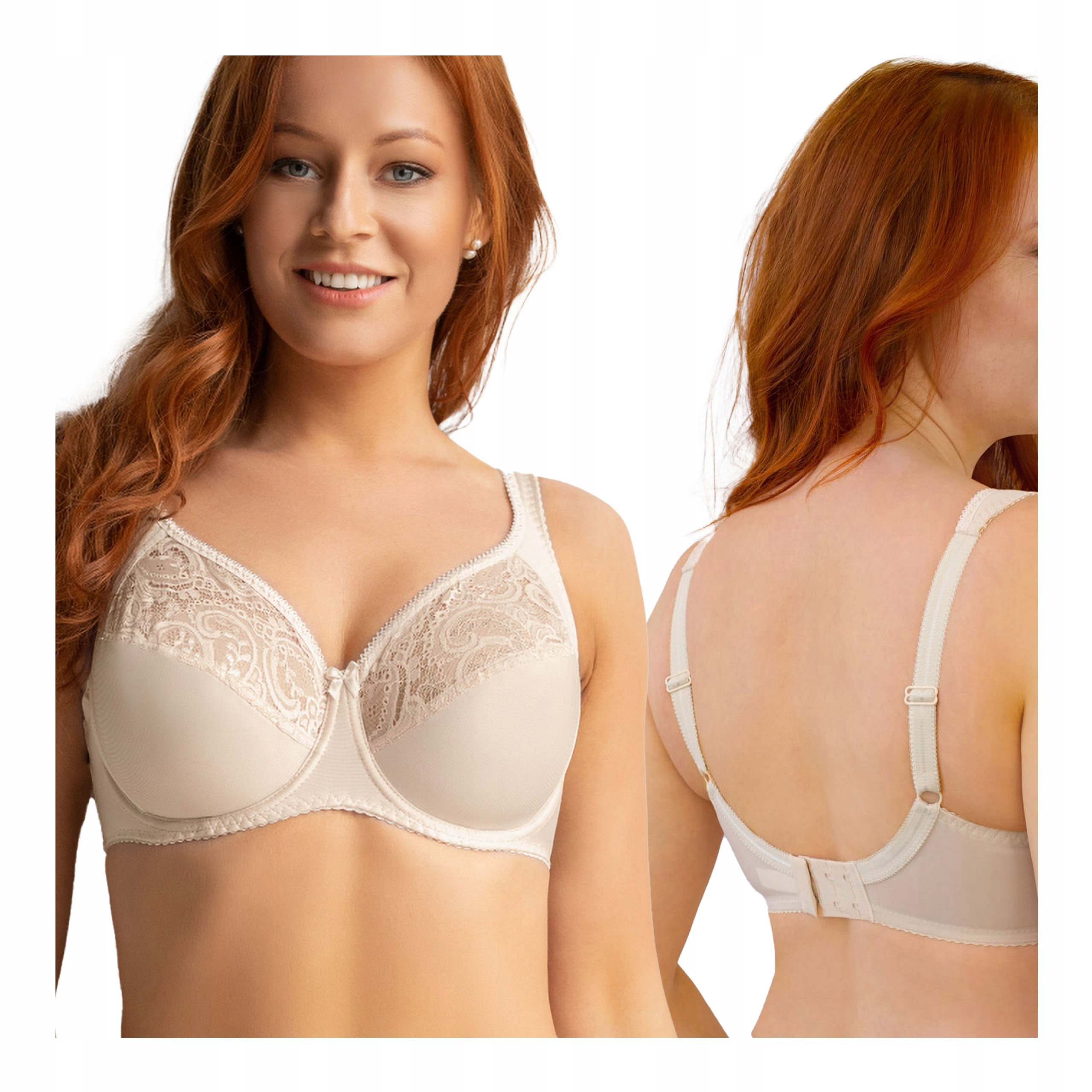 Měkká dámská podprsenka pro velké poprsí 90F s širokými ramínky Kleo